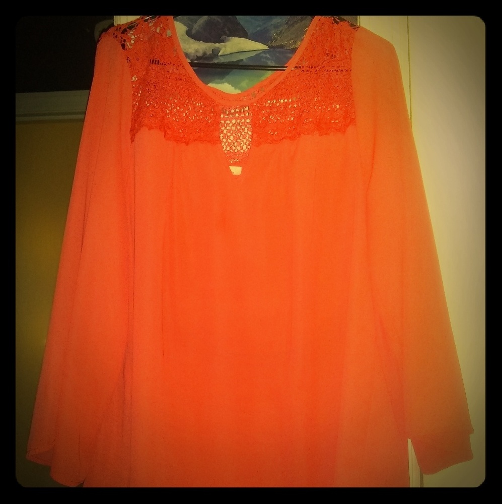 Coral blouse